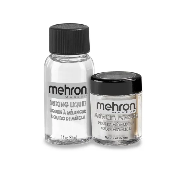 Metallic Powder con activador by Mehron – Plata